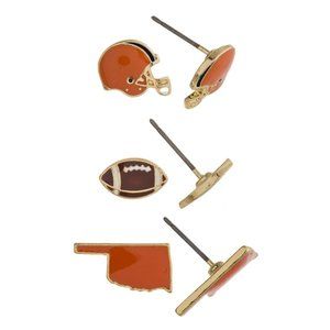 Oklahoma State Football Mix and Match Earring Trio